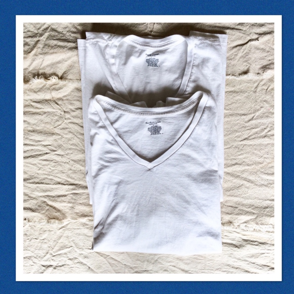 Ralph Lauren White V-Neck Bundle